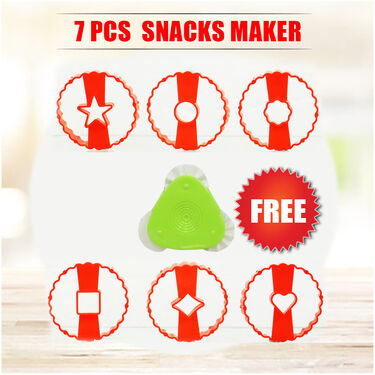 3 in 1 Puri Kachori & Gujiya Maker + Free 7 Pcs Snack Maker (PKG2)