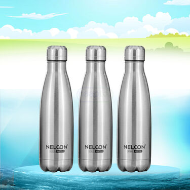 Pack of 3 Stainless Steel Water Bottle - 750ml (3B3)